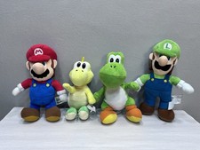 Nintendo Luigi Mario Yoshi Turtle Plush Super Mario 8"- 10 Stuffed Animal Lot 4