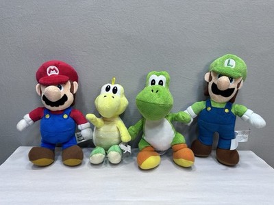 Nintendo Luigi Mario Yoshi Turtle Plush Super Mario 8''- 10  Stuffed Animal Lot 4