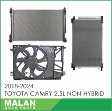 Radiator, AC Condenser, and Fan for 2018-2024 Toyota Camry 2.5L Non-Hybrid
