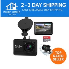 Front  Rear Dash Cam 2.5K  1080P, 32GB Card - Easy Install, Powerful Monitor