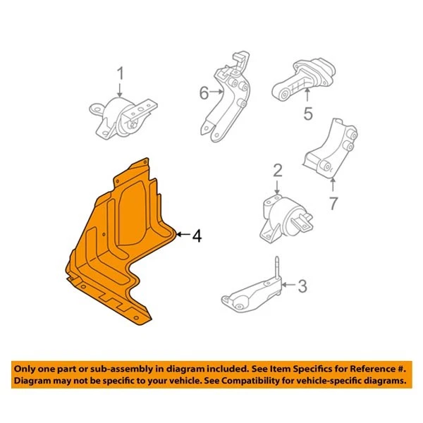 For 04-08 Chevy Aveo Engine Splash Shield Under Cover Undercar Guard Right Side - Image 4 of 4