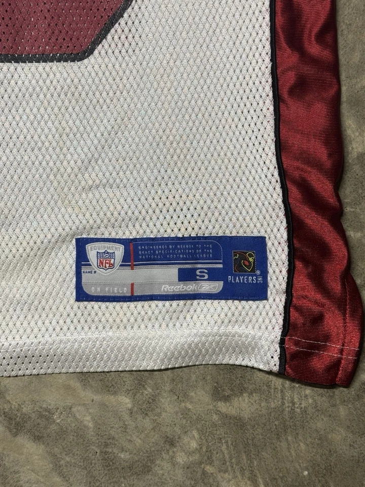 Camiseta deportiva Kurt Warner Arizona Cardinals Reebok NFL blanca y roja, talla pequeña para hombre Foto 2 de 4