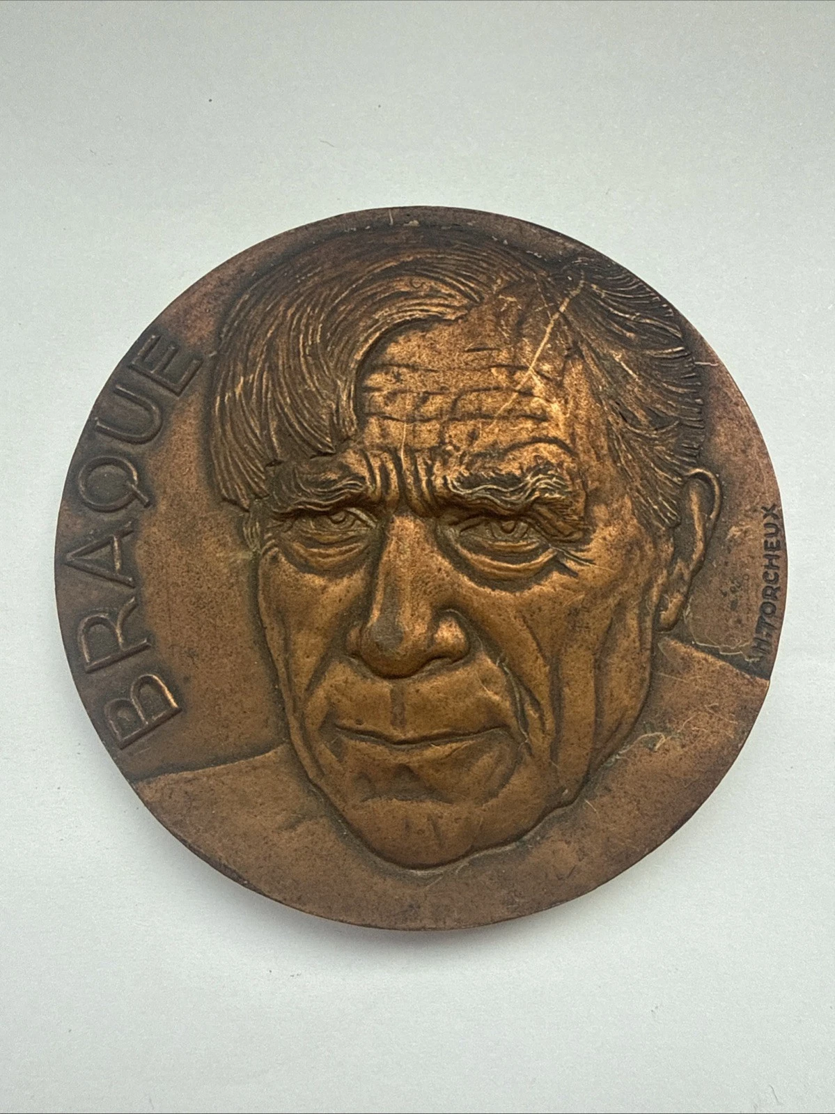 Médaille Braque En Bronze