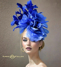Kentucky Derby Hat Blue Rose Fascinator Del Mar Easter Hat
