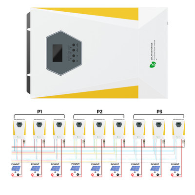 6.2KW~74.4KW 48V Hybrid Solar Wechselrichter On/Off Grid Inverter 380V MPPT 120A