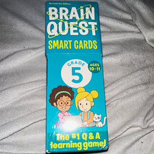 Brain Quest Smart Cards Grade 5 Q A Learning Cards Ages 10-11 Blue 2023