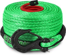Synthetic Winch Rope 38 X 100 Ft 23809lbs Winch Rope Heavy Duty Cable Green