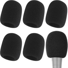 6x Microphone Handheld Grill Windscreen Filter Sponge Foam Mic Cover Black