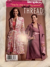 Simplicity 4693 Threads Collection Womens Dress Coat Pattern Size 6-12 Uncut