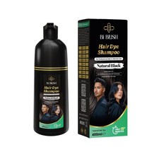 BiBlush Ammonia-Free Hair Dye Shampoo – Natural Black & Dark Brown, 400ml.