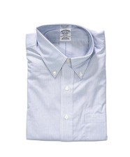 128 BROOKS BROTHERS - Blue Stripe NON-IRON REGENT Shirt - 16 - 35