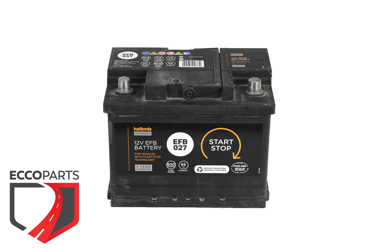 BATTERIA HALFORDS ADVANCED EFB 027 65AH 600CCA START STOP