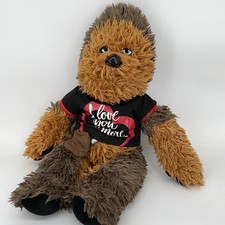 Build-A-Bear Star Wars Chewbacca Plush with Bandolier I Love You More Shirt