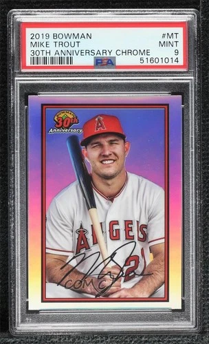 2019 Bowman 1989 Baseball 30th Anniversary Chrome Mike Trout #B30-MT PSA 9 MINT