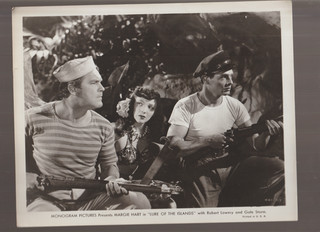 8X10 B&W PHOTO OF SCENE MARGIE HART AND 2 MEN
