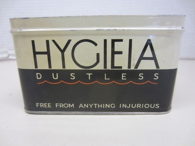Vintage HYGIEIA American Crayon Company Dustless Chalk Tin 6'' x 3 3/4'' x 3 1/2''