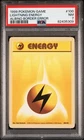 1999 POKEMON GAME BASE SET ALBINO BORDER ERROR TOTAL POP 1  GRADES PSA 7  ENERGY