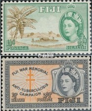 Timbres fidji-îles 1954 Mi 139-140 (complète edition) neuf avec gomme originale 