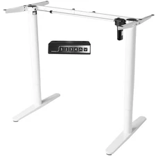 VIVO White Electric Single Motor Stand Up Height Adjustable Desk Frame