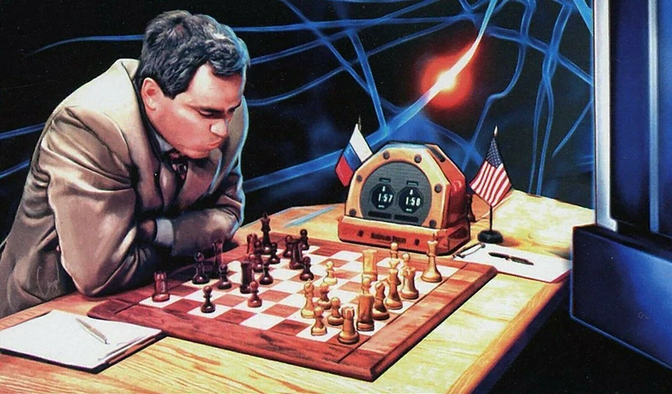 Chess Stamp Garry Kasparov Deep Blue Historical Match S/S MNH #2858 / Bl.386 - Image 4 of 4