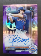 2017 Bowman Chrome Quinn Brodey Purple 1st Bowman Auto 62/250 #CDA-QB Mets
