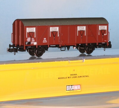 Brawa 67820, - Spur N / Maßstab 1:160 -, DB ged. Güterw.  Typ Glmhs50, Ep.3