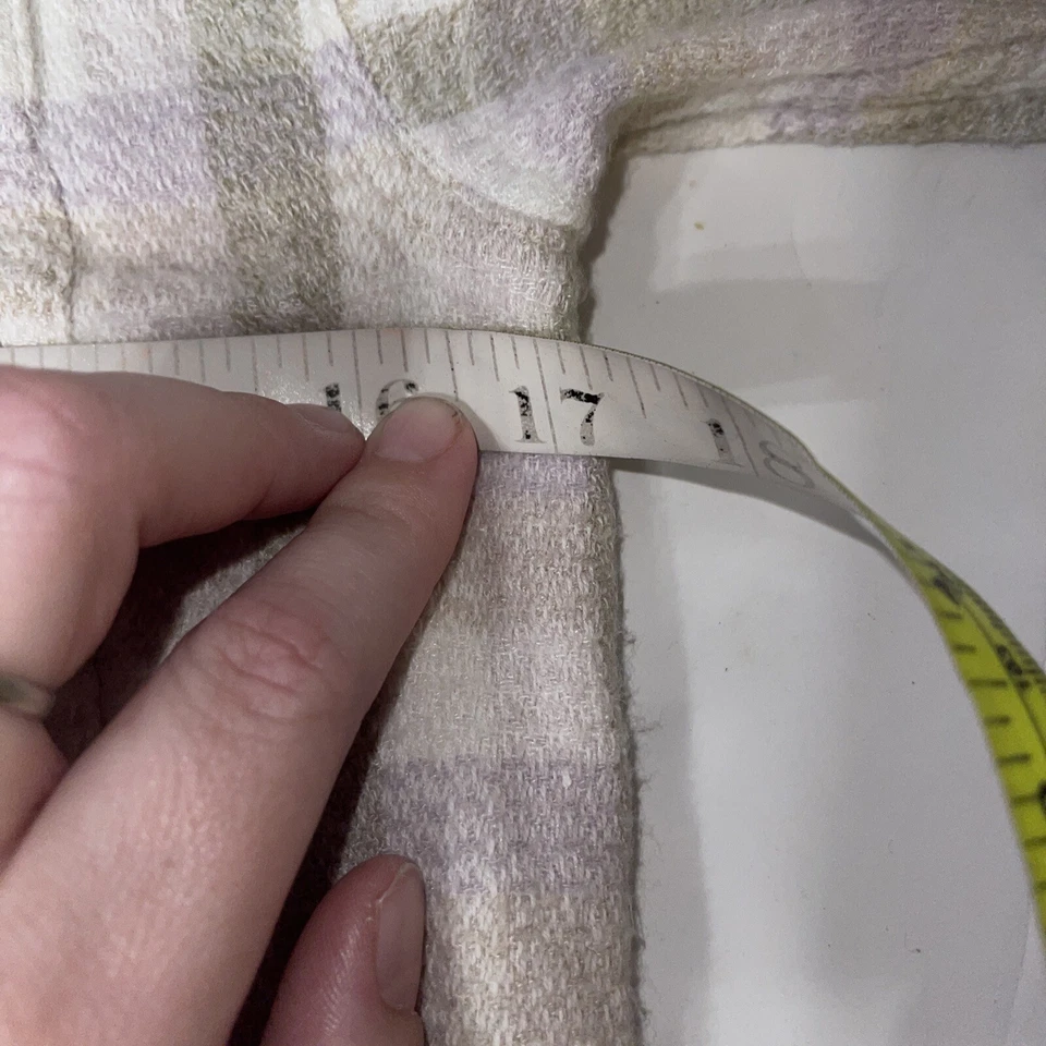 Franela a cuadros Lemon Grass para mujer con botones talla S bronceado apagado crema Foto 4 de 4