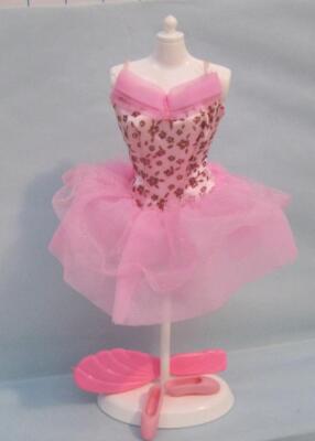 2005 Barbie Doll My First Ballet Lesson Ballerina OUTFIT Cloth Pink Tutu Dress +