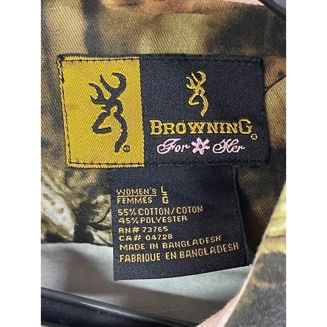 Browning Break-Up Shacket Mossy Oak 迷彩衬衫女式 L 迷彩粉色装饰 — 第 2/4 张图片