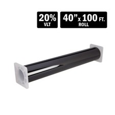 TVIEW T2BK2040 2 CAPAS 20 % VLT TINTE VENTANA COCHE - ROLLO DE PELÍCULA 40" X 100 FT.