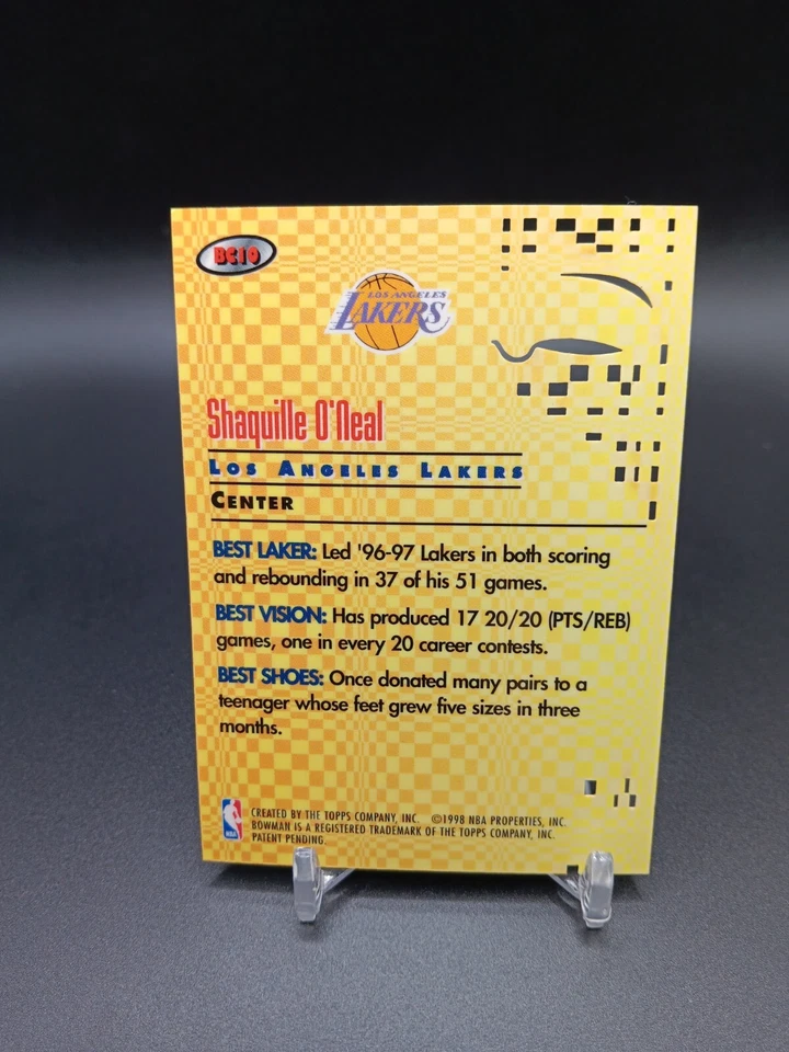 1998-99 Bowman Best Cuts Shaquille O'neal #BC10 - Los Angeles Lakers Card HOF - Image 2 of 2