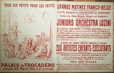 Affiche guerre 1914-1918, Grande Matinée franco-belge, par Poulbot 1915-1916
