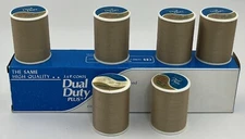Coats & Clark Dual Duty Plus All Purpose Thread 325 Yards Khaki 6 Spools J&P