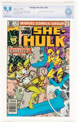 Savage She-Hulk #18 Marvel 1981 CBCS 9.8 NEWSSTAND Variant WHITE PAGES MILGROM 