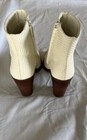 Gianni Bini White Leather Snakeskin Ankle Boots Women’s 8.5 — photo 8