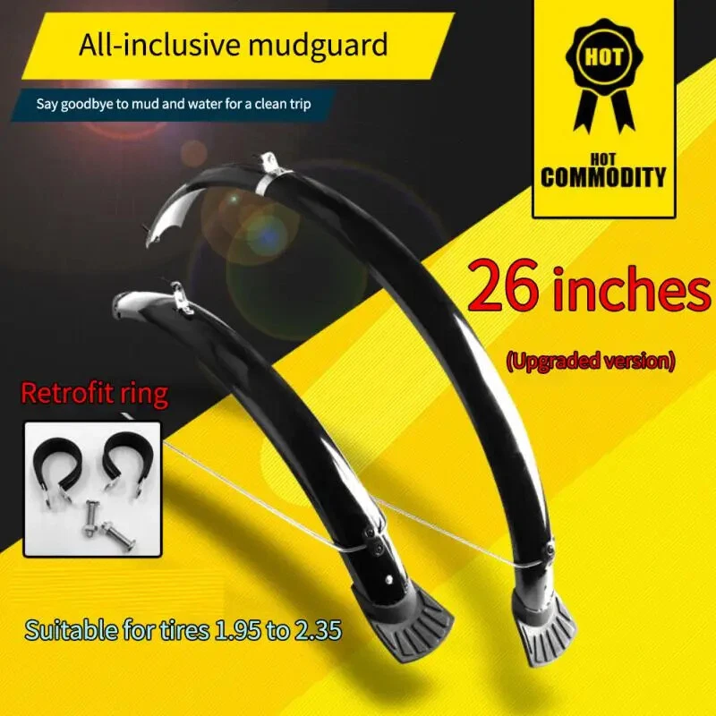 Para-lamas de bicicleta retrô bicicleta para-lama engrenagem fixa 700C 26 27,5 29 polegadas Mtb para-lamas - Imagem 2 de 4