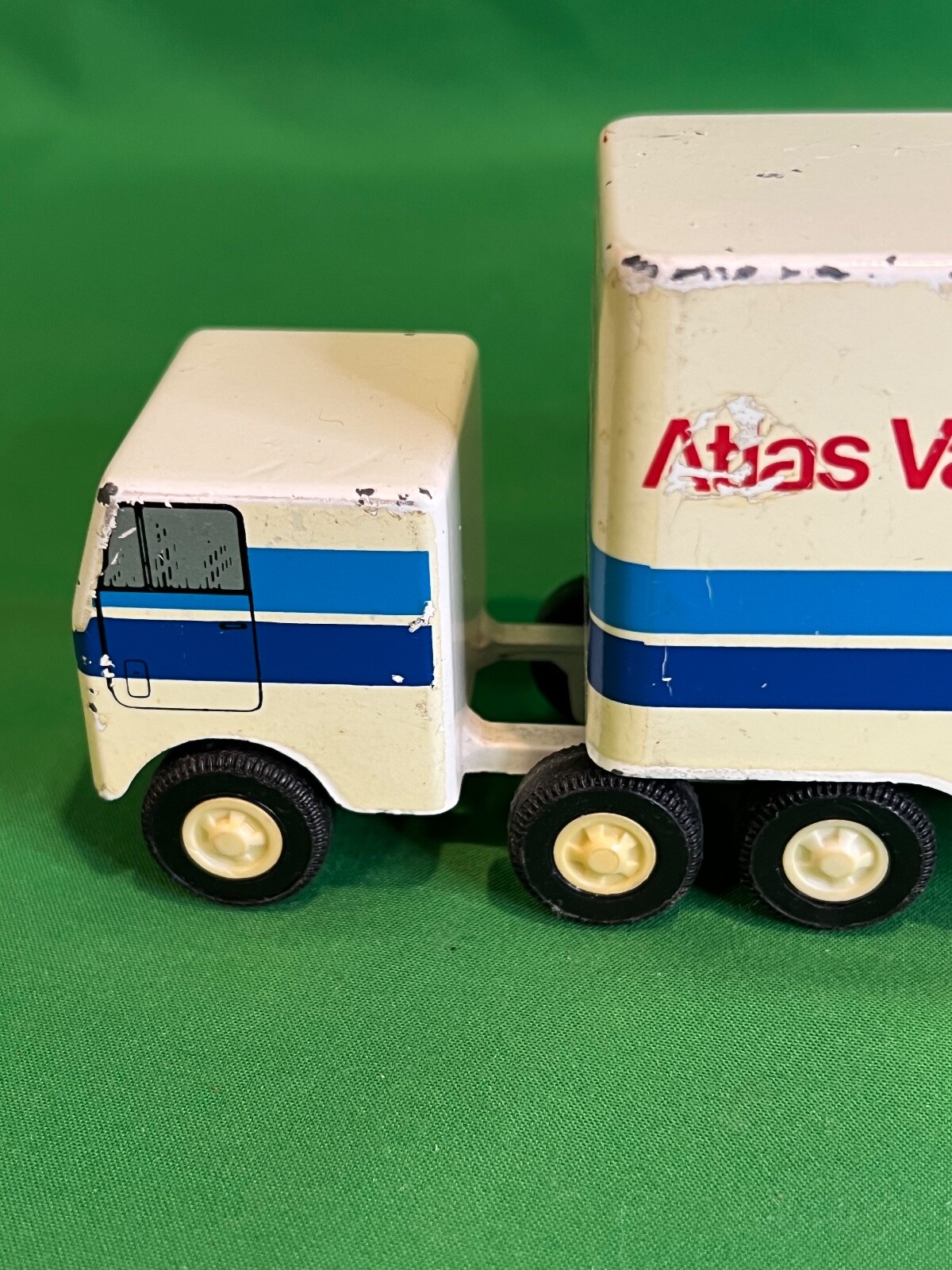 VINTAGE Metal Toy Truck by MAR TAR Atlas Van Lines, Golden Van