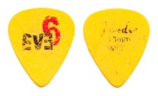 Eve 6 Jon Siebels Concert-Used Yellow Guitar Pick - 2000 Horrorscope Tour