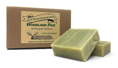 YANKEETRADERS Woodland Pine Soap - Natural, Vegan, Handmade / 2, 4 oz bars