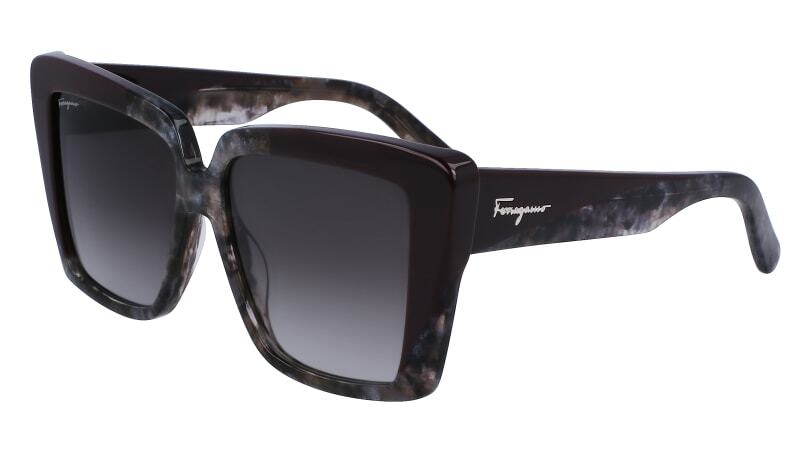 Ferragamo Grey Gradient Square Ladies Sunglasses SF1060S 021 55 Salvatore Ferragamo Ferragamo Grey Gradient Square Ladies  main image 4