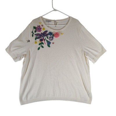 RSVP By Talbots Womens Blouse Top Plus Size 3X MSRP $149.00 NWT Embellished 3D