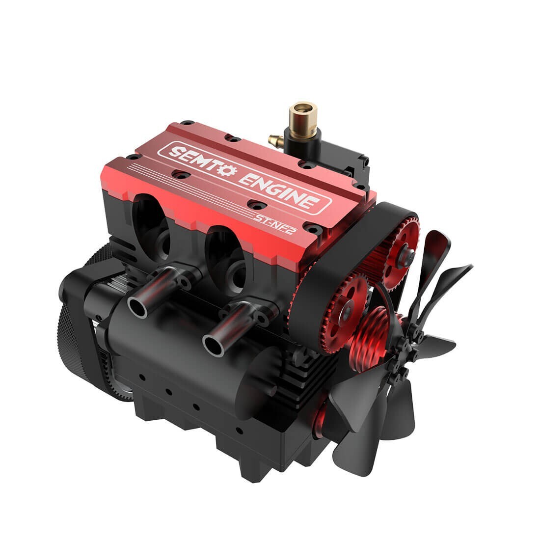 SEMTO ENGINE STNF2 DIY Build a Nitro 4 Stroke 2 Cylinder Engine FS