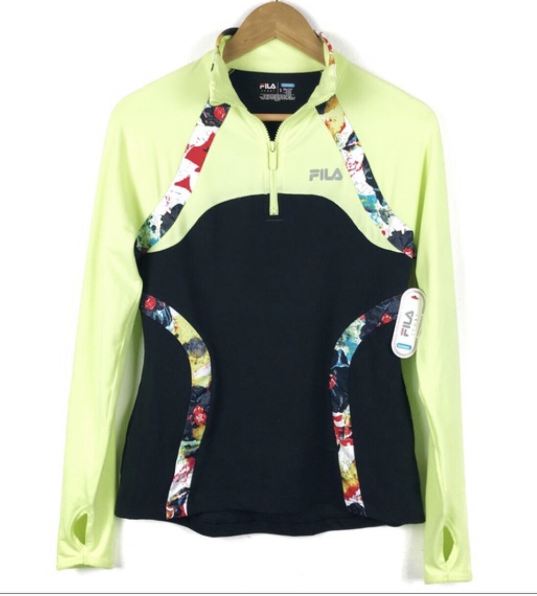 Giacca da corsa Fila Sport pullover 1 4 zip taglia S nuova con etichetta