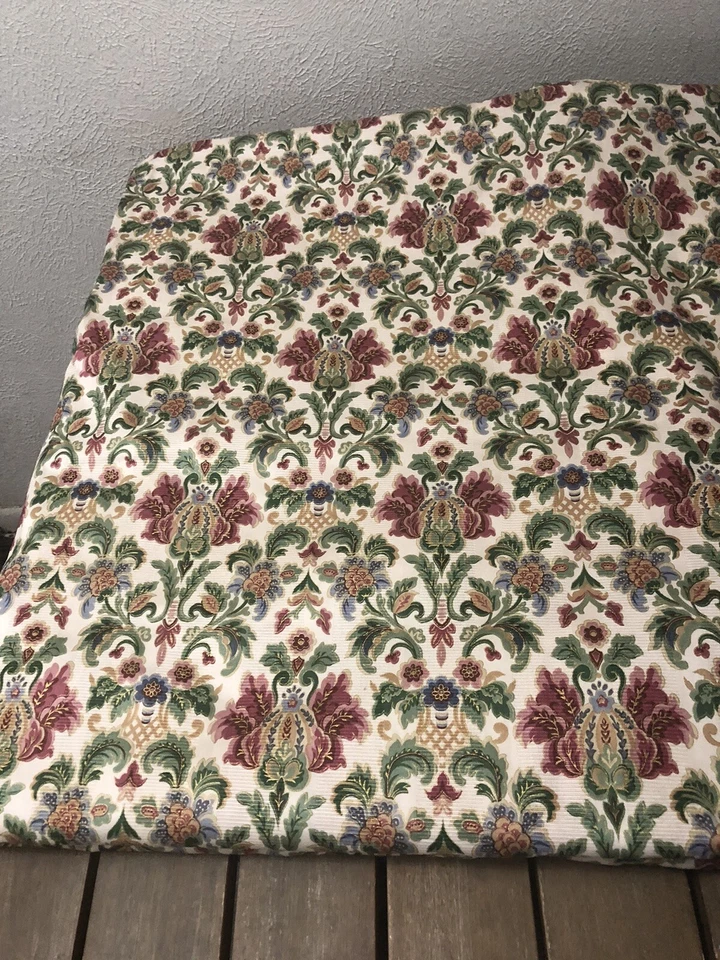 Ткани Mill Creek 56 дюймов x 4 ярда трафаретная печать Zepel цветочный золотой зеленый бежевый розовый НОВЫЕ - Изображение 3 из 4