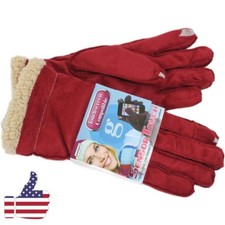 Winter Touch Screen Windproof Outdoor Sport Woman Winter Warm Gloves Lamb Suede