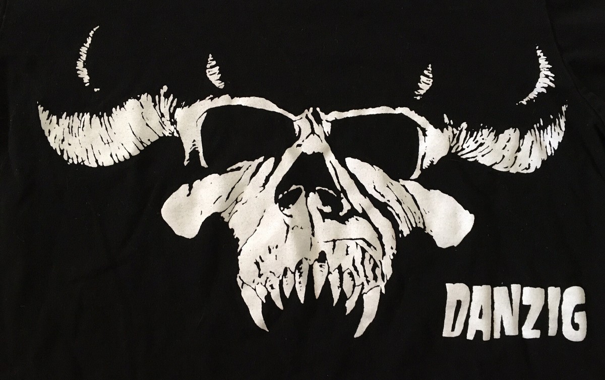 Danzig Band T-Shirt, 'Skull', Black, Men's Small, Misfits