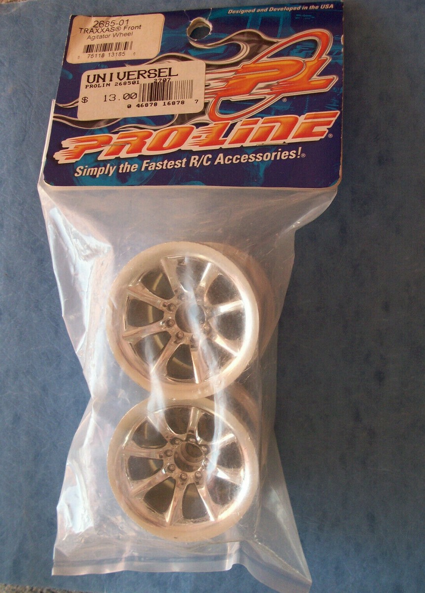 VINTAGE PRO-LINE 2685 FRONT WHEEL CHROME FOR TRAXXAS AGITATOR 2685