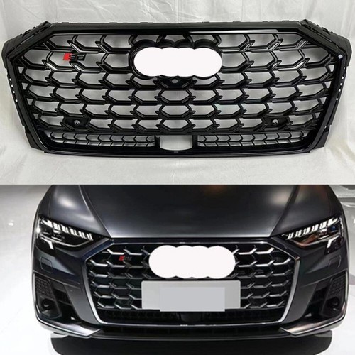 All Black Front Bumper Grille Fit for Audi A8 S8 2022-2023 Update to S8 - Picture 1 of 4
