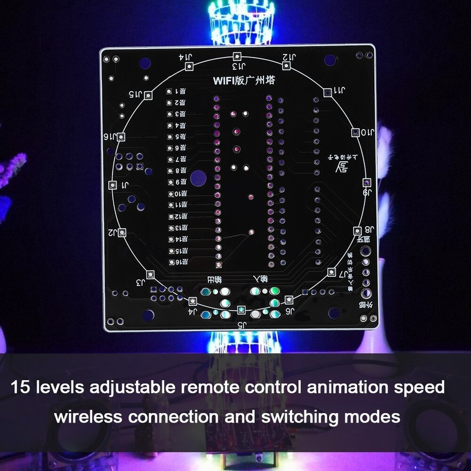 WiFi Colorful LED Lights Canton Tower Suite APP Control Electronic DIY