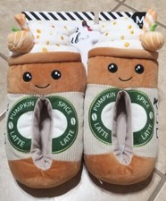 Luxe Club Pumpkin Spice Latte Slippers Medium 7/8